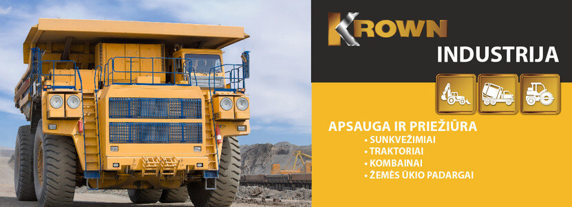 KROWN industrija: apsauga ir priežiūra sunkvežimiams, traktoriams, kombainams ir žemės ūkio padargams.